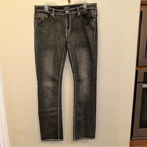 Y2K Pepe Jeans London Unisex Low Rise Black Grey Stonewash Straight Leg Jeans